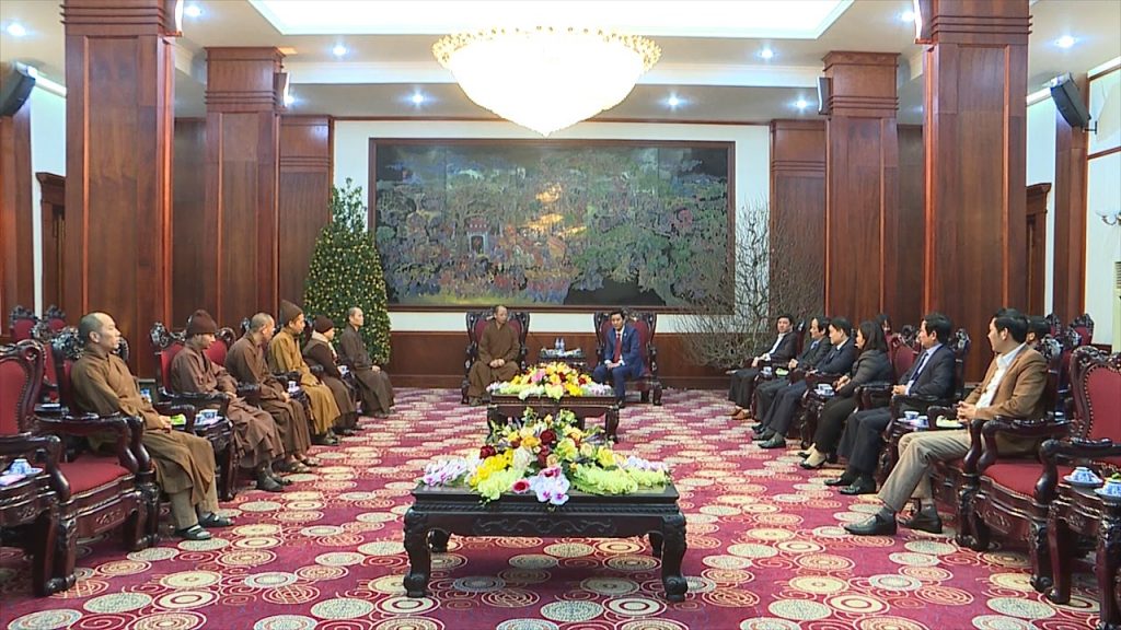 Phú Thọ: Ban Trị sự Phật giáo tỉnh chúc tết lãnh đạo