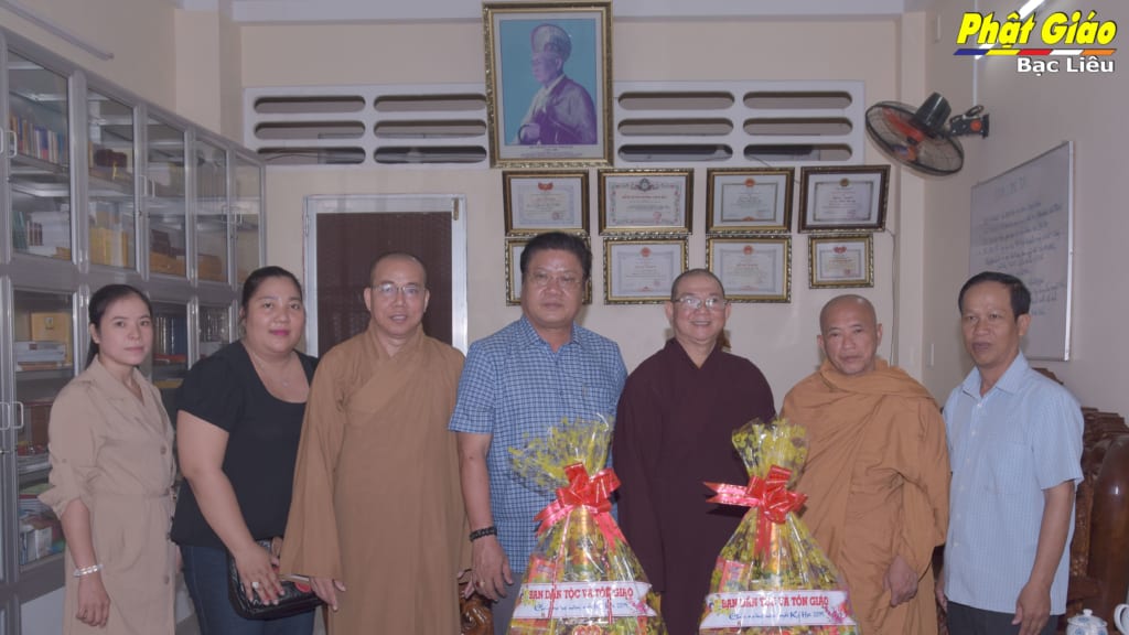 Bạc Liêu: Ban Dân tộc và Tôn giáo chúc Tết Ban Trị sự GHPGVN tỉnh