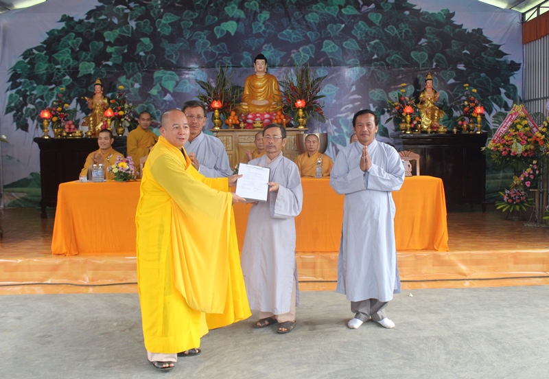 Quảng Nam: Lễ an vị Phật và công bố quyết định thành lập chùa Trà Dương – huyện miền núi Bắc Trà My