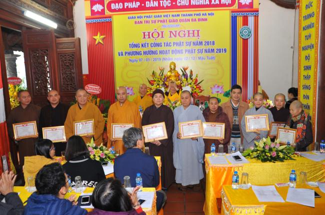 Hà Nội: Phật giáo Quận Ba Đình tổng kết công tác Phật sự năm 2018