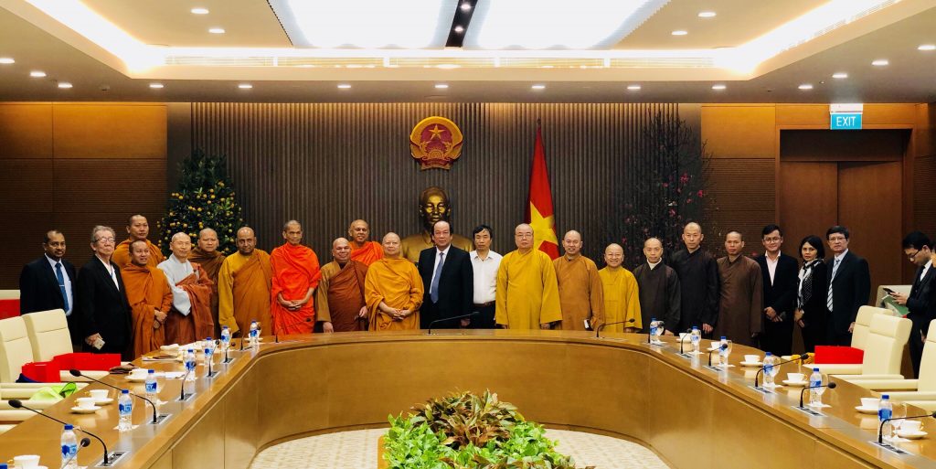 Hà Nội: Bộ Trưởng, Chủ nhiệm Văn phòng Chính phủ tiếp chuyện thân mật Ủy ban Tổ chức Đại lễ Phật đản Vesak Liên Hiệp Quốc 2019