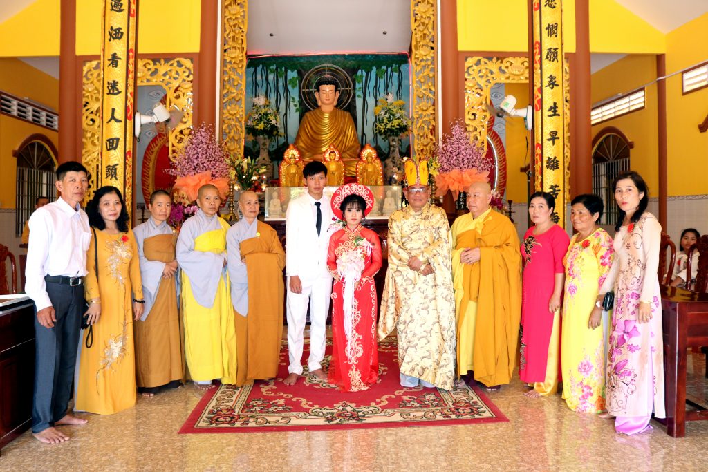 Trà Vinh: Lễ Hằng thuận của đôi Phật tử trẻ tại chùa Long Hòa