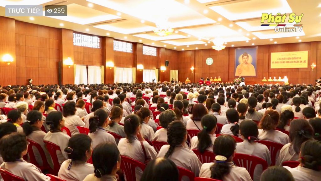TP. HCM: Video trực tiếp lễ ra mắt Giảng sư đoàn và khai giảng khóa tu Ngày An Lạc tại Việt Nam Quốc Tự