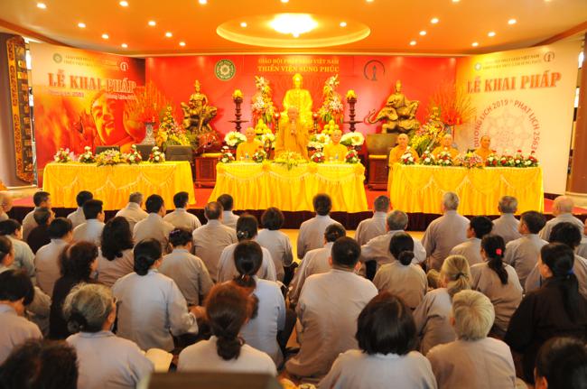 Chư tôn đức Ban hoằng pháp TW thuyết giảng tại Thiền viện Sùng Phúc