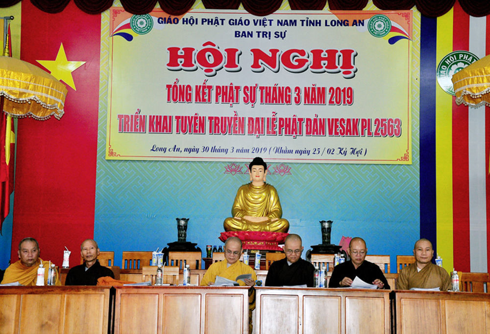 Long An: Hội nghị tổng kết Phật sự tháng 3 và triển khai tuyên truyền Đại lễ Vesak Liên Hiệp Quốc 2019