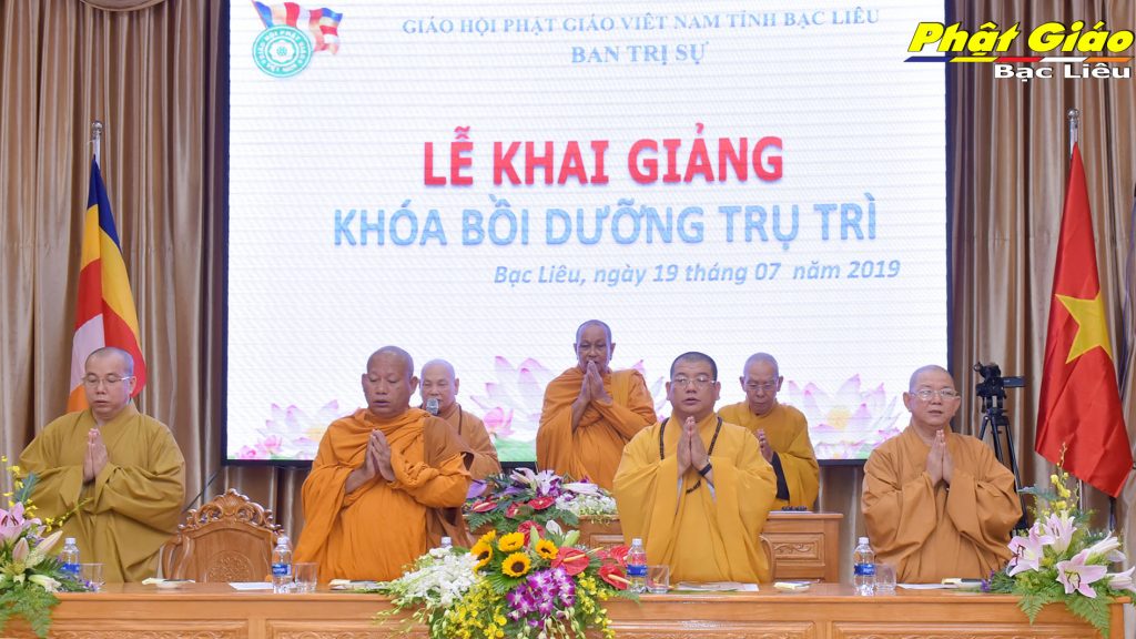 Bạc Liêu: Lễ Khai giảng Khóa Bồi dưỡng trụ trì năm 2019
