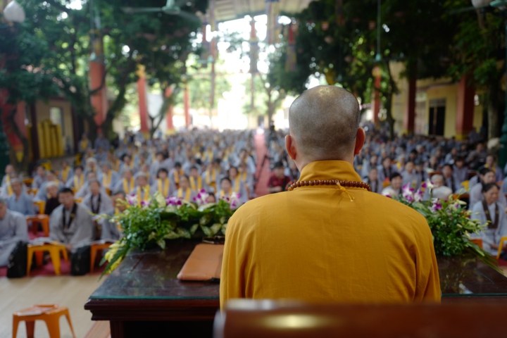 Ngày tu tập thứ hai của khóa tu Vu Lan Báo Hiếu tại chùa Bằng