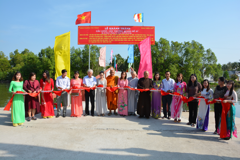 Cà Mau: Chùa Thiền Lâm khánh thành cầu Thường Quan số 37