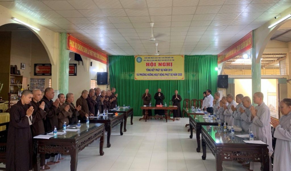 Bến Tre: Ban Trị Sự GHPGVN huyện Ba Tri – Hội nghị tổng kết công tác Phật sự năm 2019