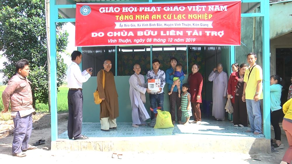 Kiên Giang: Ban Trị sự tỉnh trao 3 căn nhà “An Cư Lạc Nghiệp“ tại huyện Vĩnh Thuận