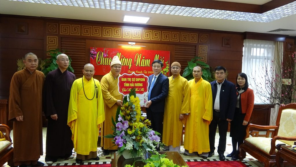 Hải Dương: Ban Trị sự Phật Giáo tỉnh thăm và chúc Tết các Sở ban ngành trong tỉnh