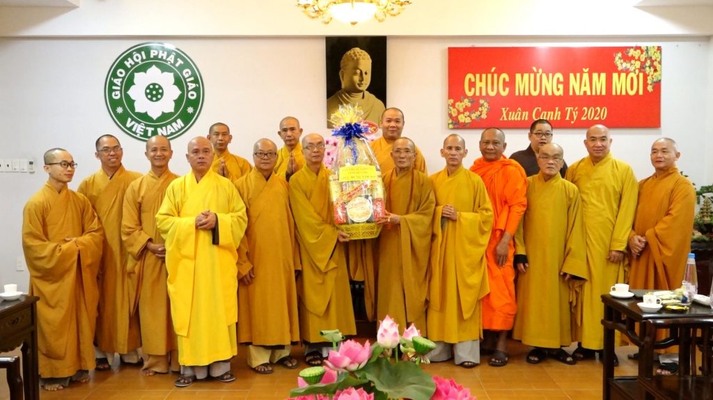 TP.HCM: Phật giáo các tỉnh chúc Tết chư Tôn Giáo phẩm Hội đồng trị sự GHPGVN