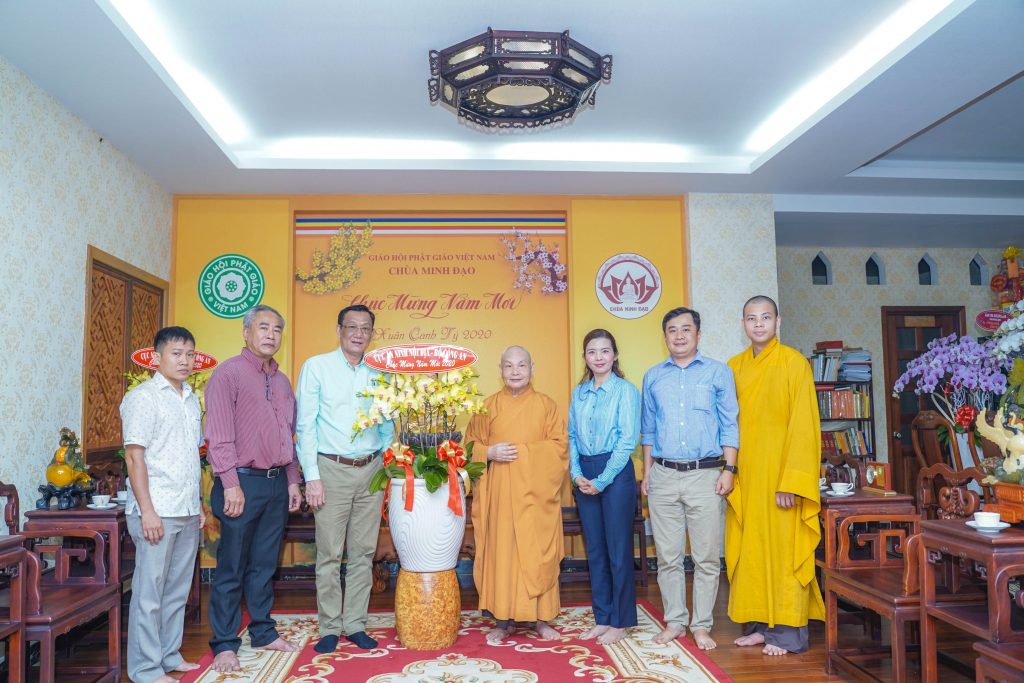 TP. HCM: Cục an ninh nội địa - Bộ công an chúc Tết Hòa thượng Chủ tịch Hội đồng Trị sự