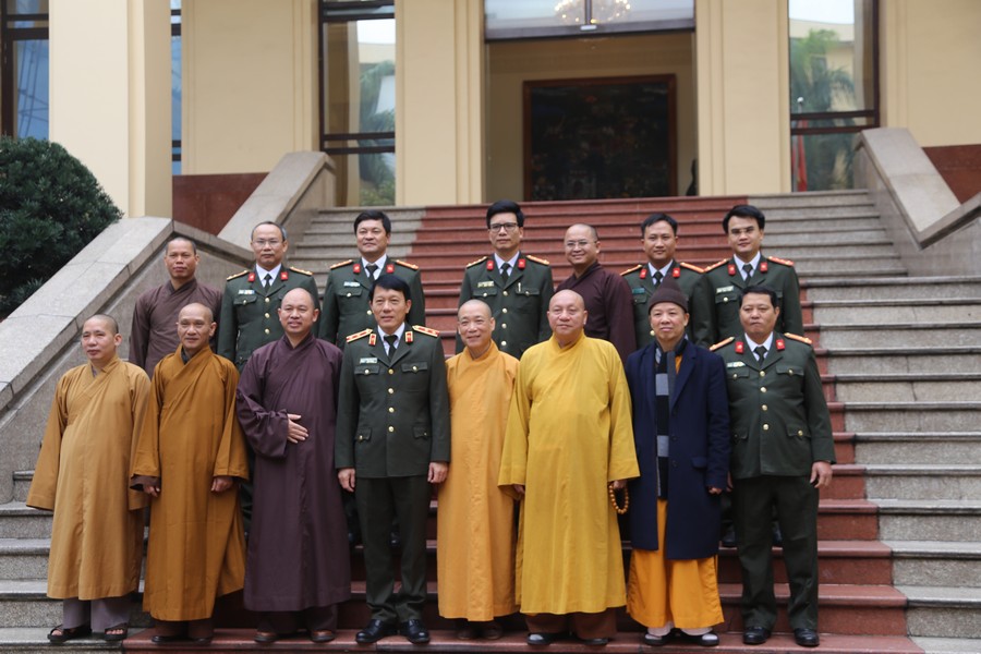 Hà Nội: Trung ương Giáo hội Phật giáo Việt Nam chúc Tết Bộ Công An nhân dịp Tết Canh Tý 2020