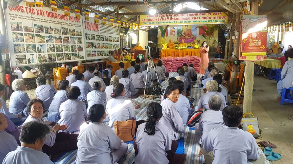 Vĩnh Long: Trang nghiêm Lễ Phật Thành đạo tại chùa Trí Đức huyện Bình Tân