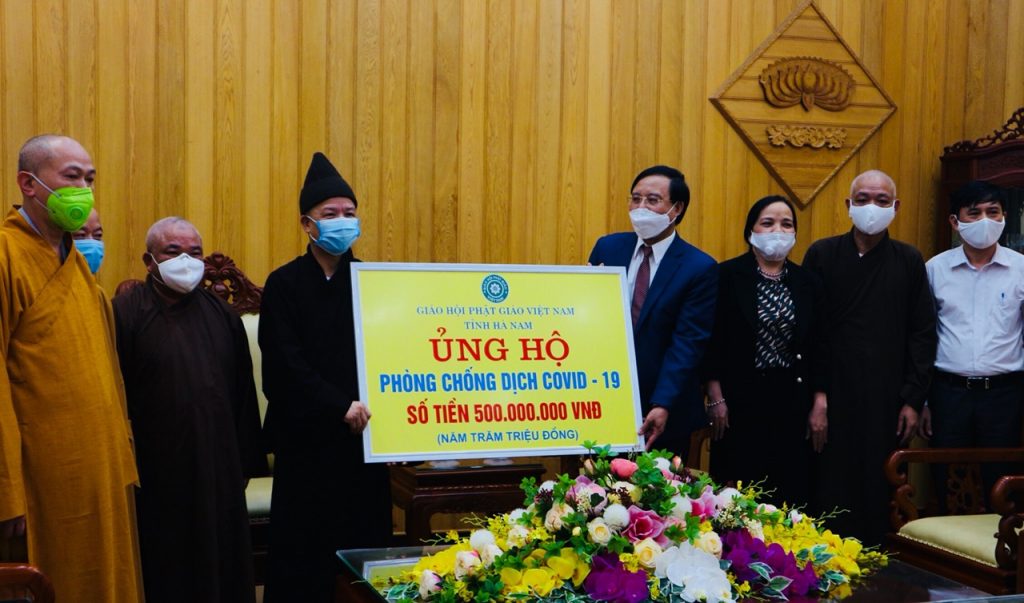 Hà Nam: Ban Trị sự GHPGVN tỉnh Hà Nam ủng hộ công tác phòng, chống dịch Covid-19