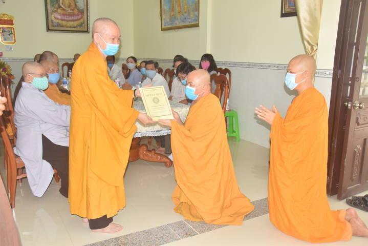 Tây Ninh: Ban Trị sự GHPGVN tỉnh bổ nhiệm Trụ trì tịnh xá Ngọc Thạnh