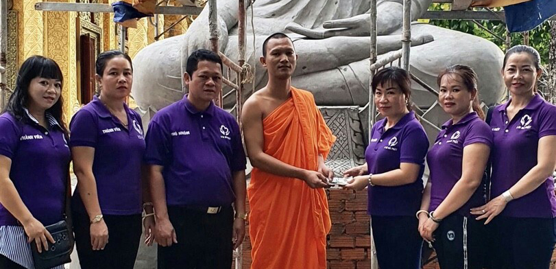 Kiên Giang: Hội từ thiện Nhân Ái cúng dường xây tượng Đức Phật Thích Ca tại chùa Thôn Dôn
