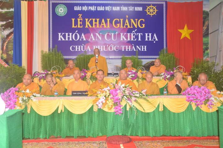 Tây Ninh: Ban Trị sự GHPGVN tỉnh trang nghiêm tổ chức lễ Khai giảng khóa An cư Kiết hạ năm 2020