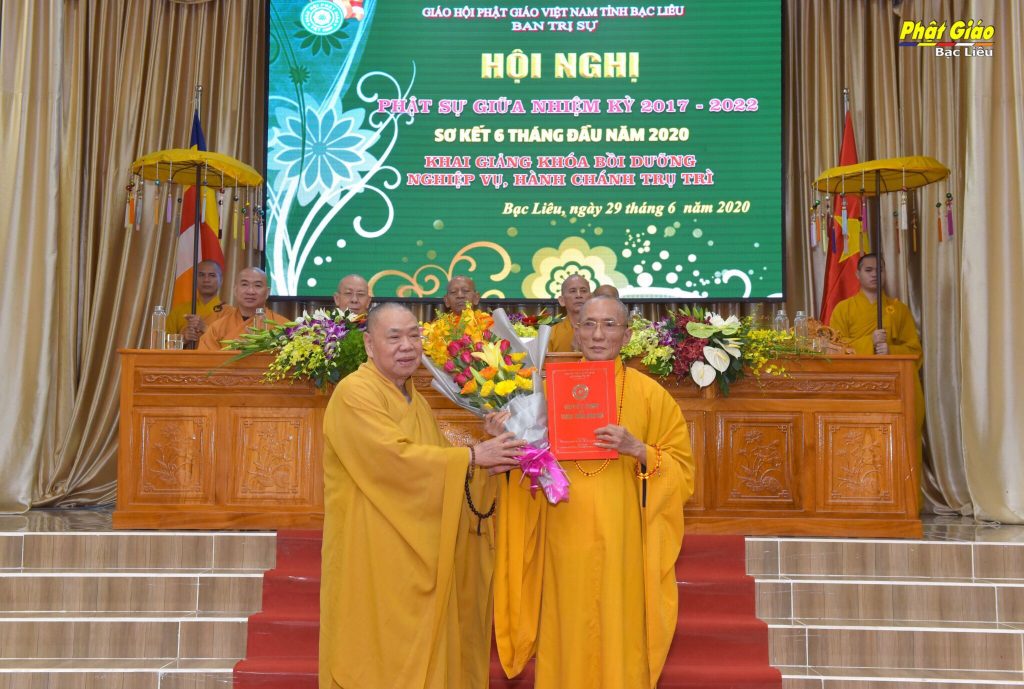 Bạc Liêu: Hội nghị Phật sự giữa nhiệm kỳ 2017-2022, HT.Thích Huệ Trí tiếp tục đảm nhiệm Trưởng BTS GHPGVN tỉnh