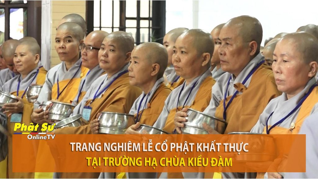 [Video] TP.HCM: Trang nghiêm lễ cổ Phật khất thực tại Trường hạ chùa Kiều Đàm