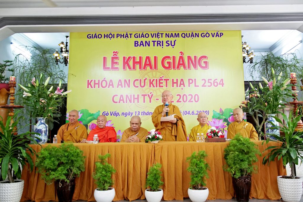 TP. HCM: Ban Trị sự GHPGVN Quận Gò Vấp khai giảng khóa an cư kiết hạ PL. 2564 - DL. 2020