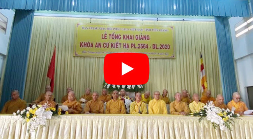 [Video] Tiền Giang: Ban Trị sự Phật giáo tỉnh tổng khai giảng khóa An cư Kiết hạ PL.2564