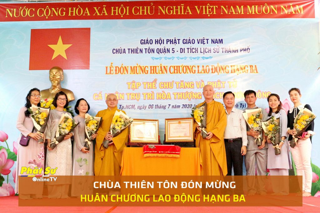 [Video] TP.HCM: Chùa Thiên Tôn đón mừng Huân chương Lao động hạng Ba