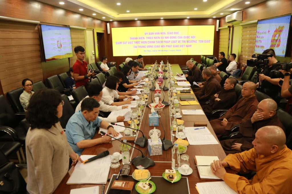 Hà Nội: Văn phòng Trung ương Giáo hội tiếp đoàn Ủy ban Văn hóa, Giáo dục, Thanh niên, Thiếu niên và Nhi đồng
