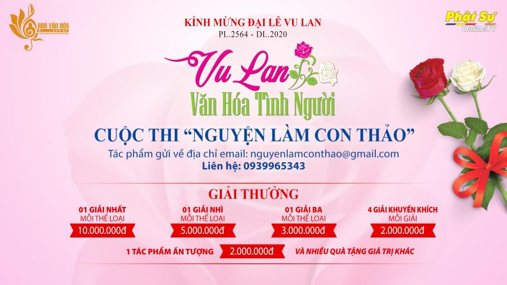Thông báo phát động cuộc thi với chủ đề "Nguyện Làm Con Thảo"