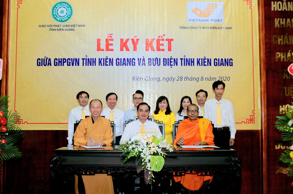 Kiên Giang: Lễ ký kết giữa BTS GHPGVN tỉnh, Hội ĐKSSYN tỉnh cùng Bưu điện tỉnh Kiên Giang