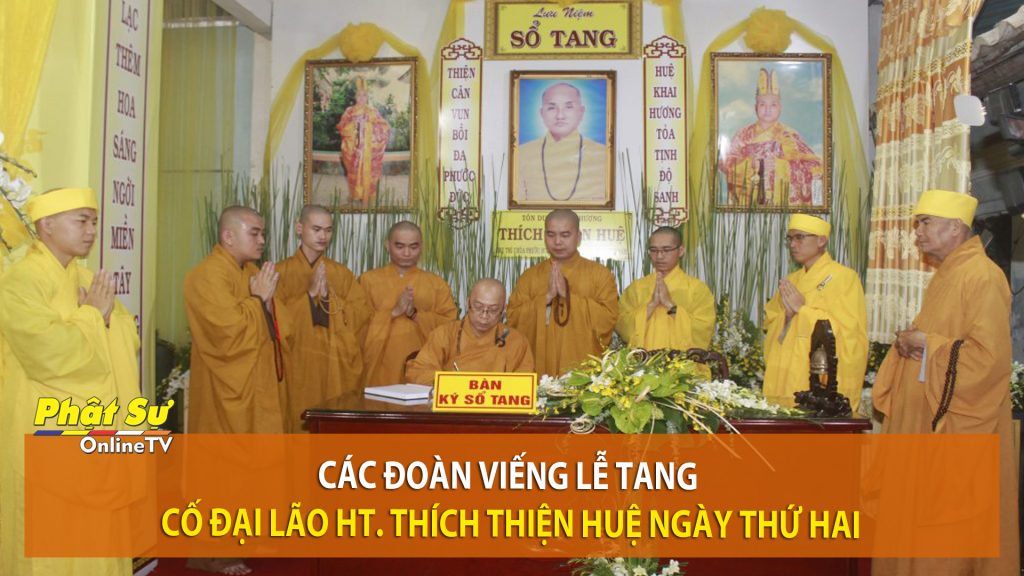 [Video] Đồng Tháp: Các đoàn viếng lễ tang cố Đại lão HT. Thích Thiện Huệ ngày thứ hai