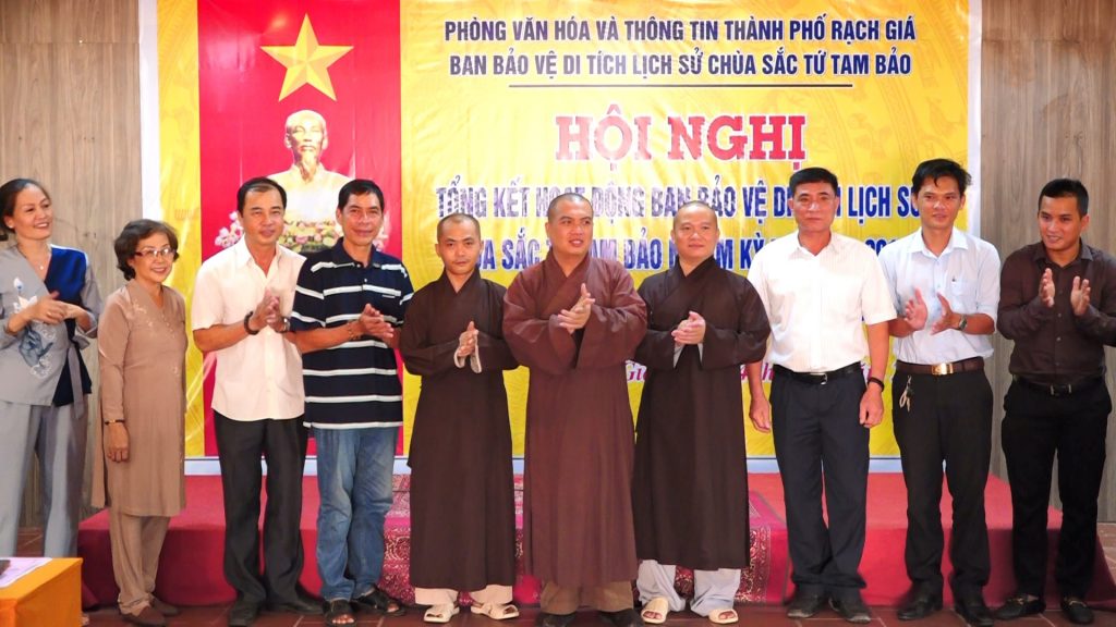 Kiên Giang: Hội nghị Tổng kết hoạt động ban Bảo vệ Di tích lịch sử chùa Sắc Tứ Tam Bảo