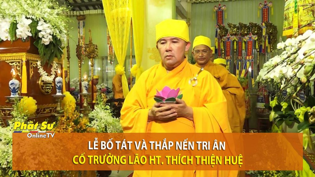 [Video] Đồng Tháp: Lễ Bố tát và thắp nến tri ân cố Trưởng lão HT. Thích Thiện Huệ