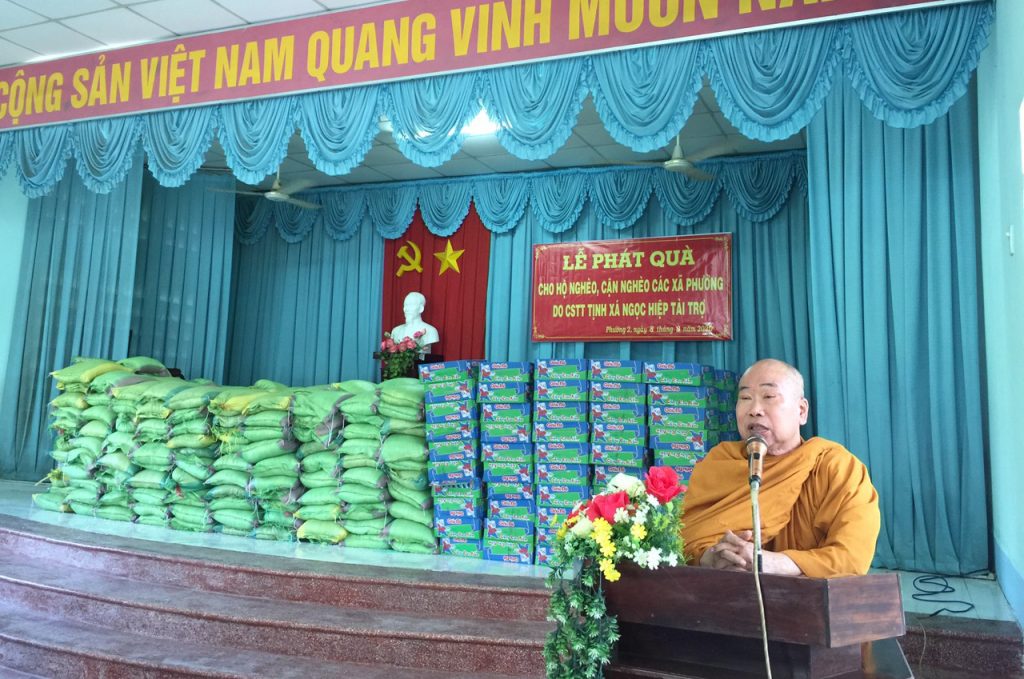 Tiền Giang: Tịnh xá Ngọc Hiệp tặng 400 phần quà đến các hoàn cảnh khó khăn tại thị xã Gò Công