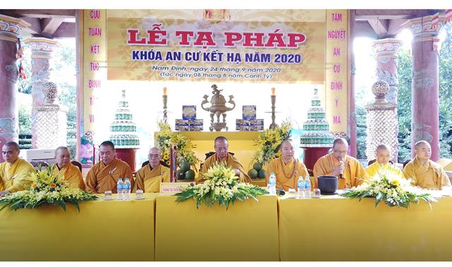 Nam Định: Trường Hạ chùa Cả- Thánh Ân làm lễ tạ pháp bế giảng khoá An cư kết hạ PL.2564