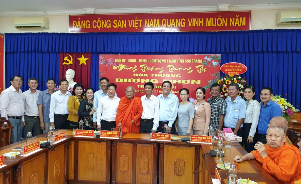 Sóc Trăng: Kính mừng Khánh tuế Trưởng lão Hòa thượng Dương Nhơn - Phó Pháp chủ HĐCM GHPGVN tròn 90 tuổi