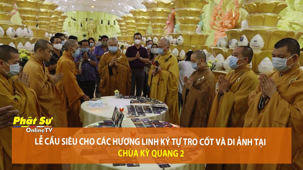 [Video] TP. HCM: Lễ cầu siêu cho các hương linh ký tự tro cốt và di ảnh tại chùa Kỳ Quang II
