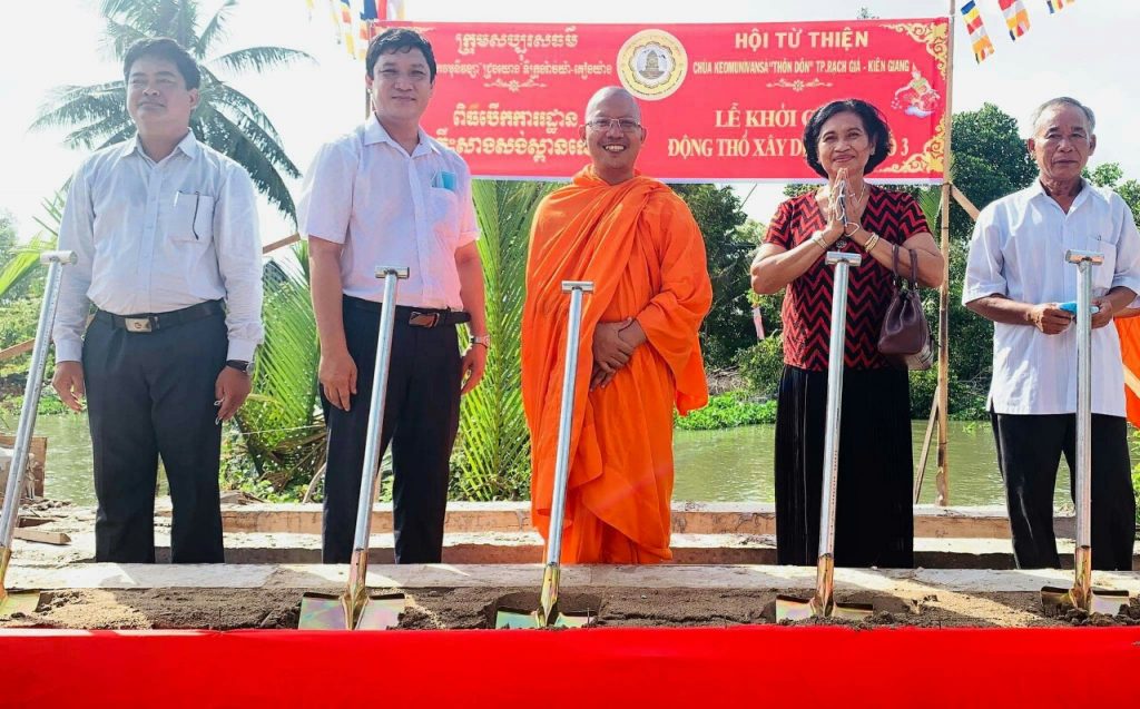 Kiên Giang: Hội từ thiện chùa Thôn Dôn khởi công xây dựng cầu giao thông nông thôn số 3
