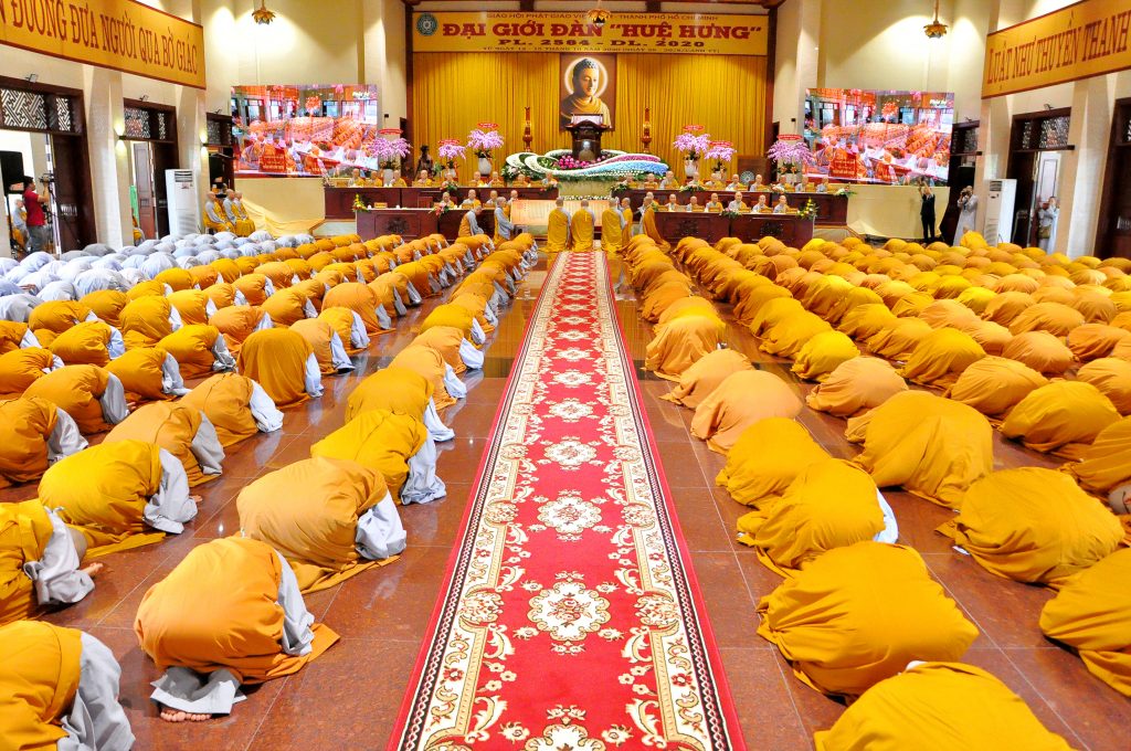 TP.HCM: Cung An chức sự Hội đồng Thập sư Ni Đại Giới đàn Huệ Hưng Giới trường chùa Thanh Tâm