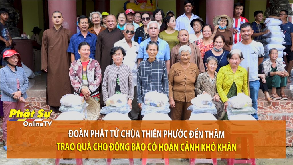 [Video] Kiên Giang: Đoàn Phật tử chùa Thiên Phước đến thăm, trao quà cho đồng bào có hoàn cảnh khó khăn