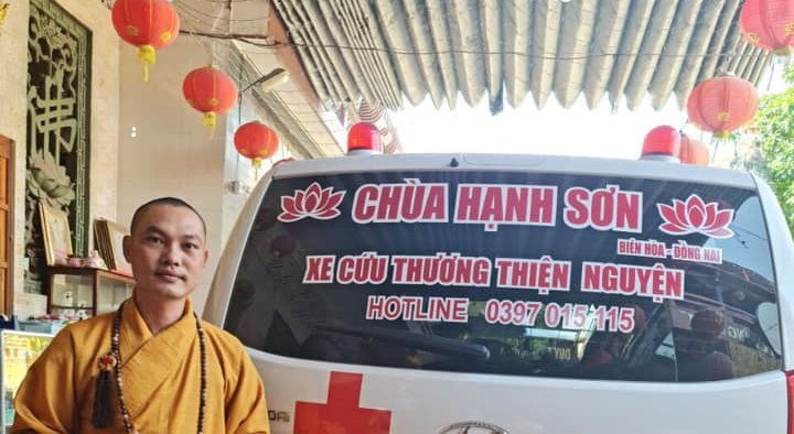  Xe Cứu thương Không đồng đầu tiên của Phật giáo Đồng Nai chính thức hoạt động