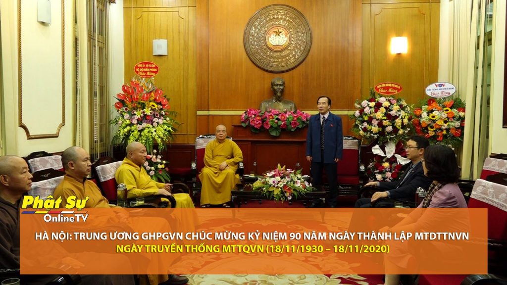 [Video] Hà Nội: Trung ương GHPGVN chúc mừng kỷ niệm 90 năm ngày thành lập MTDT thống nhất Việt Nam