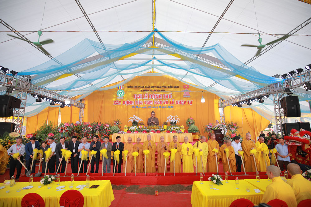 Bắc Ninh: Lễ Động thổ xây dựng tòa Tam bảo và lễ nhập tự chùa Kim Ngưu