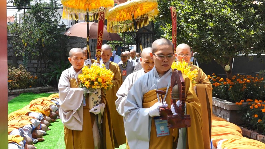 Vĩnh Long: Cung An chức sự Hội đồng Thập sư Ni Đại giới đàn Thiện Hoa tại Giới trường chùa Phật Tánh