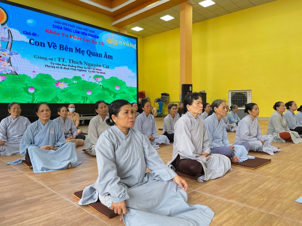 Đồng Nai: Chùa Trúc Lâm Viên Nghiêm tổ chức Khóa tu Phúc lạc kỳ 15 - Mừng ngày Vía Bồ tát Quán Thế Âm xuất gia