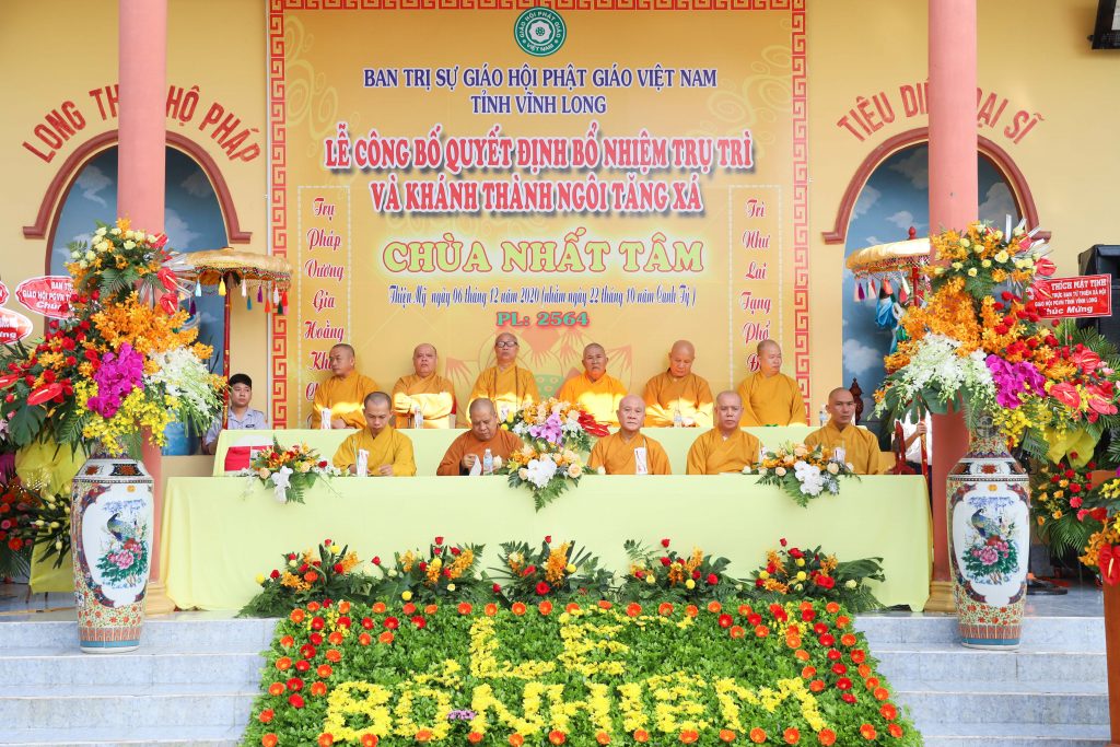 Vĩnh Long: Lễ công bố quyết định bổ nhiệm Trụ trì và Khánh thành ngôi Tăng xá chùa Nhất Tâm