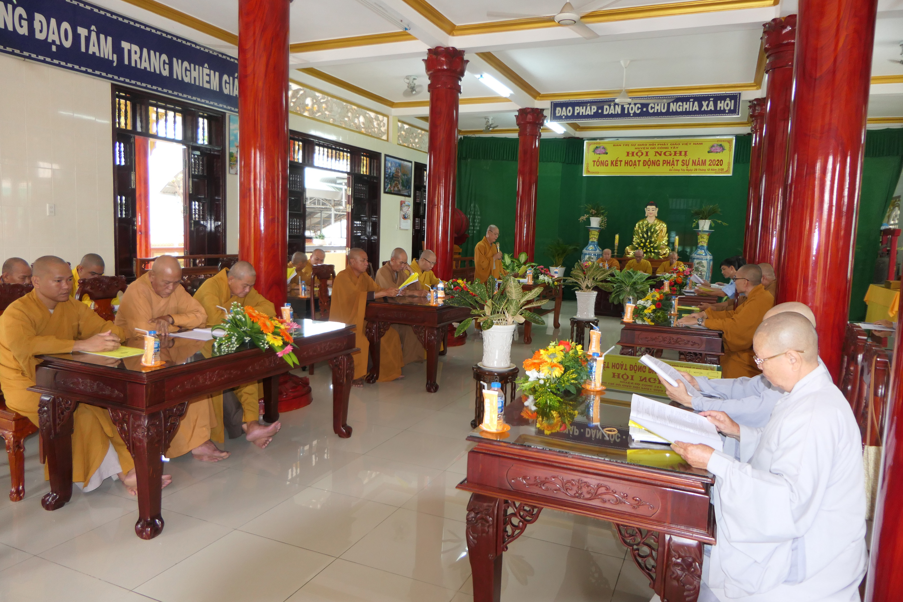 Tiền Giang: Ban Trị sự Phật giáo huyện Gò Công Tây tổng kết công tác Phật sự năm 2020