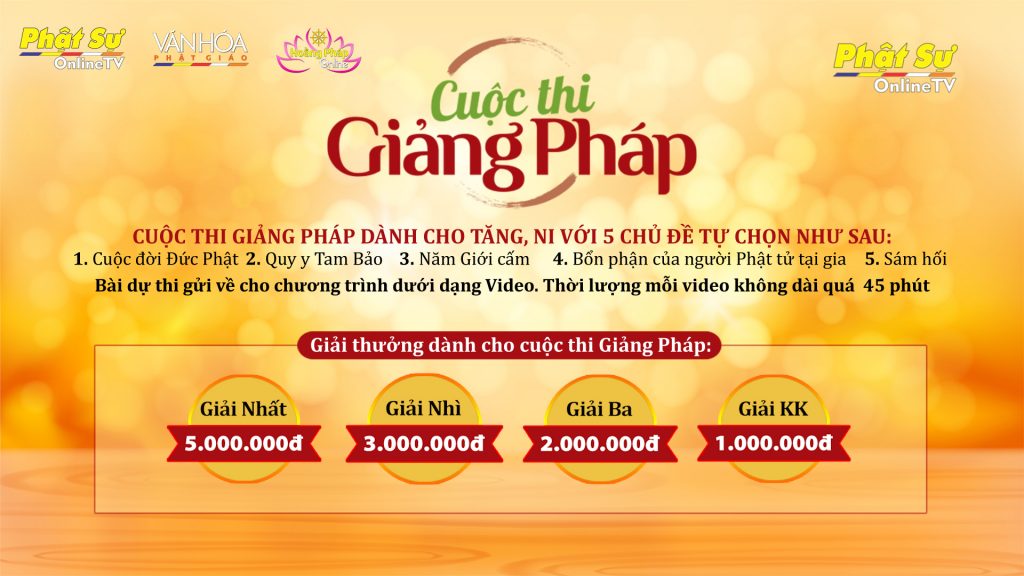 [Video] Thông báo: Cuộc thi “Giảng Pháp Online” dành cho Tăng, Ni và cuộc thi viết “Học Phật Hiểu Pháp”