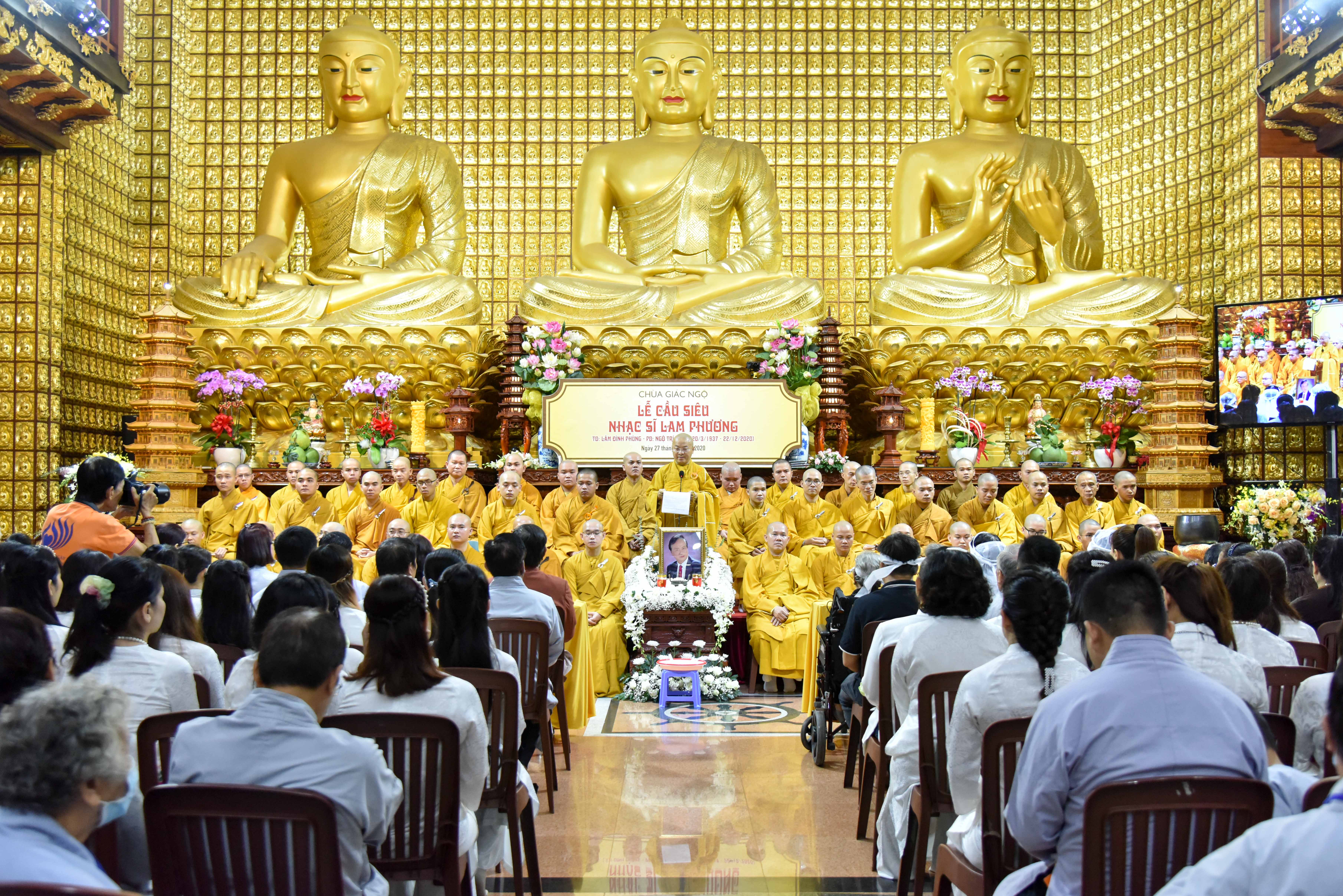 TP. HCM: Lễ cầu siêu và tưởng niệm nhạc sĩ Lam Phương tại chùa Giác Ngộ